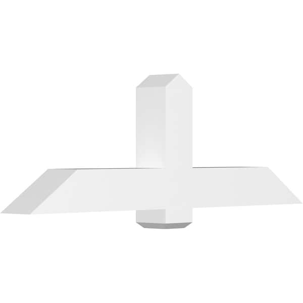 Ekena Millwork Eugene Architectural Grade PVC Gable Bracket, 60"W x 20"H x 6"D x 6"F, 8/12 Pitch GBP060X20X0606EUG00 - main